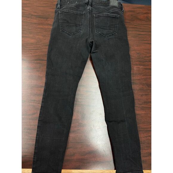 American Eagle Next Level Stretch Black Jeggings Size 10 Short - Picture 3 of 9